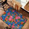 Alfombra de Piso Estilo Tierra de Diatomeas Flor Grande Noreste Alfombra de Piso de Baño Alfombra para Puerta de Entrada Alfombra Absorbente de Agua para Pies de Inodoro