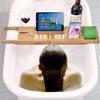 En stock Al por mayor Estante de baño telescópico antideslizante Estante de baño de bambú Almacenamiento multifuncional para baño Soporte para vino tinto
