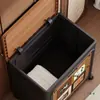 Caixa Organizadora de Armazenamento de Roupas com Porta Dupla Grande Capacidade Doméstica com Tampa Flip-Top Rodas Bolsa de Armazenamento para Roupas e Colchas