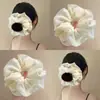 Nuevo Diseño Coreano de Nicho Hecho a Mano Encaje Plisado Encaje Banda para el Cabello Doble Capa Intestino Grande para el Cabello Accesorios para el Cabello