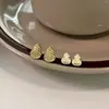 Brincos Pequenos de Abóbora Dourada Quebrada para Mulheres, Luxo Leve de Nicho de Alta Qualidade, Exquisitos, Novo Estilo Chinês, Tendência Nacional, Acessórios de Brincos