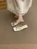 Sandalias de Tacón Bajo Grueso Estilo Hada Primer Encuentro para Mujer, Uso Exterior de Verano, Punta Abierta con Lazo, Modernas, Versátiles, Sensación de Alta Gama