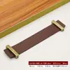 Puxador de Couro para Porta de Armário Estilo Nórdico Simples Retrô Clássico Puxador de Couro para Gaveta Puxador de Couro para Cômoda Marrom
