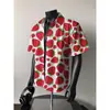 Camisa de flor à beira-mar masculina de manga curta verão fina marca da moda havaiana camisa de praia elegante jaqueta solta de férias