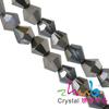 Suministro directo de fábrica de cuentas de cristal artificial de 2/3/4/6/8 mm, cuentas puntiagudas de diamante galvanizadas, material para pulseras de bricolaje.