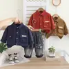 Conjunto de 2 Peças Camisa de Manga Longa Estilosa para Trabalho Casual Infantil 2025 Moda Outono Tendência