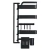 Estante giratorio para especias de cocina, estante de esquina para almacenamiento de condimentos montado en la pared, organizador de esquina para condimentos del hogar