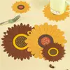 Mantel Protector Térmico Promocional de Girasol, Individual Estilo Japonés, Base para Tazón, Base para Olla, Base para Plato, Posavasos Lindo de PVC de Flor de Cerezo, Anti-quemaduras