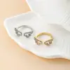 Anillo de Alas de Ángel Japonés y Coreano Transfronterizo Moda Alas Incrustadas de Diamantes Apertura Ajustable Anillo para Dedo Índice Listo para la Venta