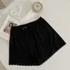 Shorts de segurança estilo francês preguiçoso de algodão Lycra grau A podem ser usados por fora com acabamento em renda Aro calças shorts anti-exposição roupa de dormir feminina