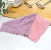 Trapo Absorbente No Pegajoso de Terciopelo de Coral para Limpieza de Cocina, Esponja Descontaminante Engrosada, Paño para Lavar Platos de Doble Cara Bicolor