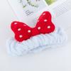 Laço de cabelo de pelúcia vermelho estilo coreano para meninas, faixa de cabelo para maquiagem, lavagem facial, moda outono e inverno, faixa de cabeça, acessórios para cabelo