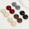 Diente de león redondo coreano con purpurina, resina, parche de media pastilla, pendientes DIY, tocado, accesorios para el cabello, material para funda de teléfono móvil, venta al por mayor