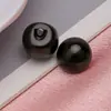Botones de Hongo Perla, Botones Redondos de Resina, Botones Decorativos Negros y Blancos de Chifón para Ropa Cheongsam, Cosidos a Mano