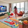 Alfombra con diseño de dopamina para sala de estar, arte avanzado, sofá, mesa de centro, manta, habitación infantil, dormitorio, mesita de noche, alfombrilla para pies