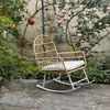 Cadeira de balanço para varanda, cadeira de vime para lazer, sofá preguiçoso para casa, cadeira de balanço para sala de estar de uma pessoa, cadeira de balanço reclinável para adulto ao ar livre