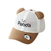 Gorra de béisbol suave y linda para niños, adorable gorra de malla de panda, sombrero para el sol, gorra de béisbol de protección solar de verano para bebé, transfronterizo