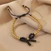 Pulseira Europeia e Americana com Laço Feminina Abelha Borboleta Pérola Pulseira Luxo Leve Elegante Aço Inoxidável Pulseira Joias Transfronteiriças