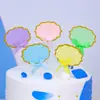Cartão de Decoração de Bolo de Feliz Aniversário com Laço, Bênção, Confissão, Bandeirinha para Inserção, Suprimentos para Festa de Aniversário