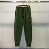 Marca Tendência Transfronteiriça Stone Novo Europeu e Americano Cor Sólida Calça Casual Distintivo de Bússola Calça Jogger Moletom Unissex Caimento Solto