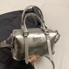 Bolsa Boston Portátil Estilo Nicho Retro Estilo Coreano Feminina Simples Versátil Elegante Alta Qualidade Bolsa Transversal