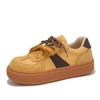 Sapatos De Xun fofos feios adoráveis couro de vaca cabeça redonda sapatos brancos pequenos 2025 primavera novo sapatos casuais para meninas XY-A500