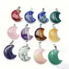 Temu Produto Novo Mais Vendido Lua Cheia Tendência Pingente Pedra Natural Cristal Ágata Pedra Pingente Colar