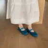 Zapatos de Ballet para Niñas Estilo Retro de Noche con Lazo para Aumentar la Altura Interior, Zapatos Mary Jane para Mujer Estilo Francés de Primavera para Combinar con Faldas