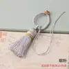 Pendente decorativo de fivela de anel colorida com franja degradê, pingente de leque com franja de anel de puxar, acessório para pendurar em bolsa