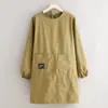 Estilo Coreano Princesa Reversible Delantal Ropa de Hogar para Cocina Tienda de Uñas Floristería Delantal de Manga Larga Ropa de Trabajo para Mujer Estampada para Adultos