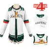 Camisa Cosplay Stranger Things 4 Manga Curta Gola Redonda Masculina e Feminina Fantasia de Cosplay para Performance Fantasia de Cosplay para Performance de Palco Halloween