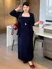 Ropa para Mujer Tallas Grandes: Conjunto de Tres Piezas: Camisola Interior, Cárdigan y Falda, Conjunto de Punto Casual Otoño 2026 para Mujeres de Tallas Grandes 23700