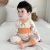 Pijamas para Bebé Ropa Interior Algodón Primavera y Otoño Cintura Alta Protección de Barriga Set Dividido para Recién Nacidos Ropa de Otoño para Bebé Pantalones de Otoño Ropa Básica