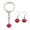 Colgante de gota de aceite de esmalte de amor de doble cara, accesorios de joyería de 2 colores, 11 x 13 mm, para bricolaje