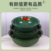 Esmalte esmalte tazón tazón de ensalada-tazón de arroz esmalte tazón de sopa de fideos estilo étnico de Xinjiang engrosado restaurante Hogar