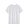 Camiseta de algodão mercerizado dupla face com 80 fios para mulheres, gola redonda, branca, versátil, algodão de fibra longa, top de manga curta para mulheres, verão, toque de alta qualidade