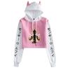 Sudadera con Capucha Orejas de Gato Contraste para Mujer Dragon Ball Dragon Ball Rey Mono Nuevo Transfronterizo
