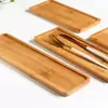 Bandeja Pequeña para Té, Bandeja de Madera para Juego de Té, Posavasos Individual para Taza de Té, Bandeja Pequeña de Madera para Taza de Té Doméstica, Bandeja para Snacks, Bandeja Pequeña Sencilla de Madera