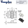 Yiheda Mismo Modelo Bisagra Mini de Apertura Plana Hhpsnc5\6\8 Aleación de Aluminio Engrosada Bisagra Corta para Gabinete Industrial