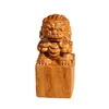 Palo de Rosa Rojo Palo de Rosa Amarillo Africano Sello de León Tallado Adorno Artesanía Talla Obra de Arte Pequeña Decoración de Madera