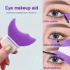 Ferramenta Guia Aplicador de Delineador e Máscara de Cílios de Silicone Escudo para Maquiagem dos Olhos em Forma de Lua para Iniciantes