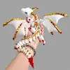 Adorno de Dragón Volador con Alas, Modelo de Dragón Articulado Móvil para Aliviar el Estrés, Juguete para Niños, Dragón Volador de Dos Cuernos Impreso en 3D
