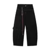 Jeans Retro Americanos Scimitar para Hombres y Mujeres, Nuevo Estilo Primavera, Diseño Desestructurado con Costuras Visibles, Pantalones de Trabajo Sueltos de Pierna Ancha