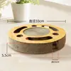 Tabla Rascadora para Gatos Tipo Bola con Campana Molinillo de Garras Grande Juguete Giratorio para Gatos Suministros para Mascotas Juguete Tridimensional Multifuncional para Gatos