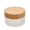 Tapa de Bambú Natural Botella Sellada de Vidrio Esmerilado Caja de Almacenamiento Clasificada Leche en Polvo Crema Gel Sub-empaque Almacenamiento Fácil de Transportar