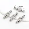 Fivela de Colar Pérola com Zircônia Microcravejada Cor de Ouro Real 18K Fivela de Conexão de Pulseira Acessórios para Joias DIY Fivela de Acabamento B68