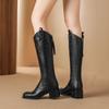 Botas de Tacón Grueso Zhr 2025 Nuevo Estilo Otoño e Invierno