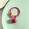 Llavero de campana colorido estilo Ins con cuentas de letras en inglés, accesorio para manualidades, colgante fresco y simple