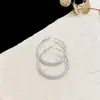 Pendientes de Aro Grandes con Pasador de Plata 925, Lujo Ligero, Sensación de Alta Gama, Estilo Dulce y Fresco Único, Pendientes de Otoño e Invierno, Pendientes de Aro de Diseñador de Nicho
