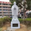 Estatua de Confucio Hecha de Mármol Blanco, Escultura Grande para Plaza de Campus al Aire Libre, Adorno de Paisaje, Grabado e Instalación Personalizados